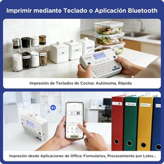 SUPVAN E12 Etiquetadora Térmica BT Teclado 4Rollos