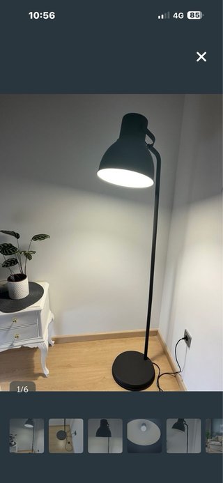 Lámpara de pie Ikea HEKTAR Negra