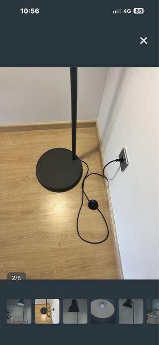 Lámpara de pie Ikea HEKTAR Negra
