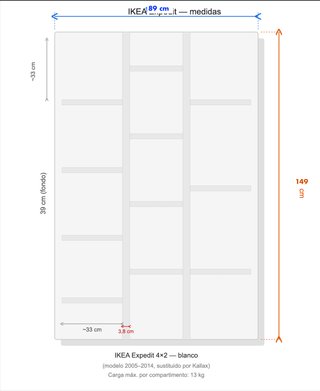 Estantería IKEA EXPEDIT/Kallax 4x2 Blanca