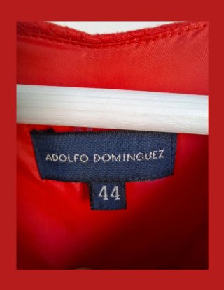 Vestido rojo Adolfo Domínguez T.44. Talla como XL