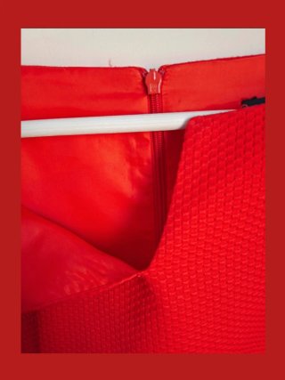 Vestido rojo Adolfo Domínguez T.44. Talla como XL