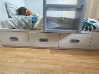 Litera tren modular infantil con escalera