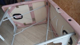 Mesa de masaje plegable rosa