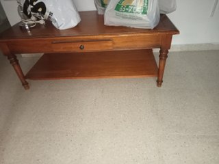 Mesa baja salón de madera