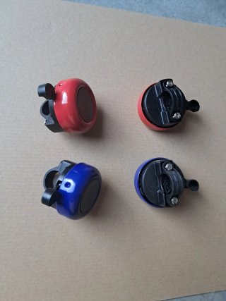 2 Timbre Bicicleta Azul y Rojo