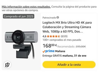 Webcam Logitech MX Brio 4K
