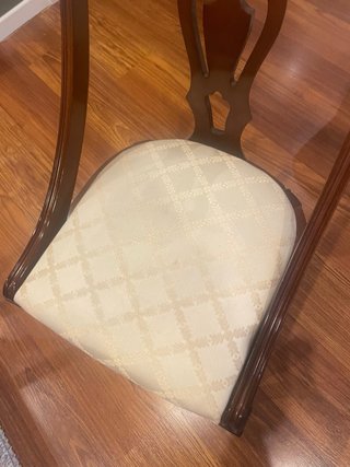 Sillas de comedor de madera y tela Conjuto de 6