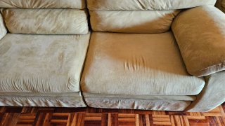2 Sofás de Tela Beige (2 y 3 plazas)