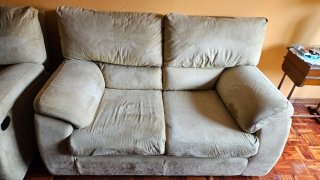 2 Sofás de Tela Beige (2 y 3 plazas)