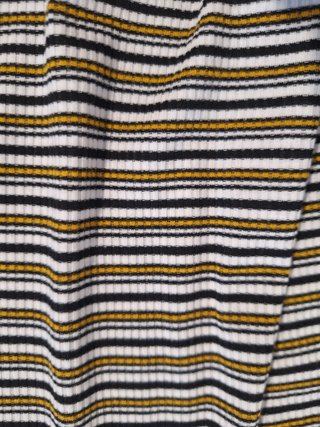 Vestido de tirantes a rayas acampanado Talla XXS