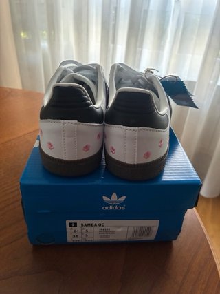 Adidas Zapatillas Flores Bordadas Blancas