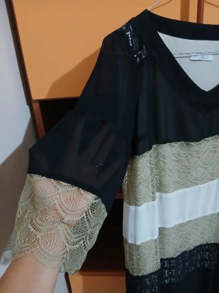 Vestito Cannella nero e oro