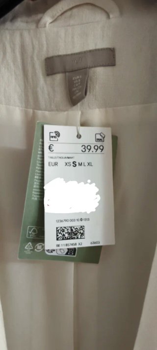 Vestido H&M Blanco Mujer