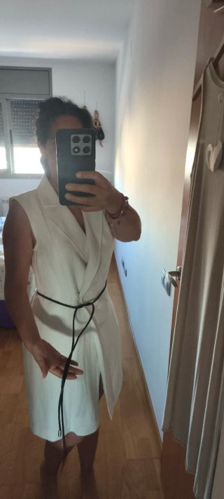 Vestido H&M Blanco Mujer