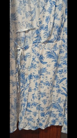 Vestido Mango floral azul y blanco