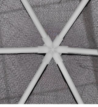 Carpa Pabellón Jardín Hexagonal Gris 2x2x2m