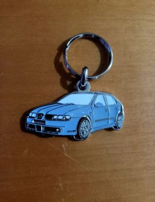 LLAVERO SEAT LEON MK1 GRIS DE METAL