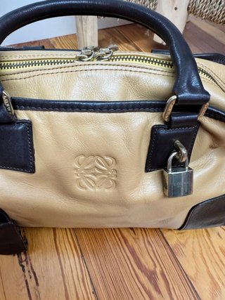 Bolso Loewe Amazona Vintage Piel Beige/Marrón