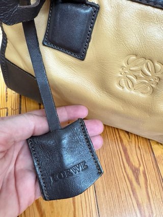 Bolso Loewe Amazona Vintage Piel Beige/Marrón
