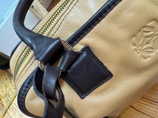 Bolso Loewe Amazona Vintage Piel Beige/Marrón