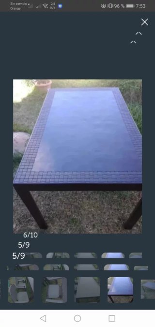 Mesa+7 sillas jardin/terraza
