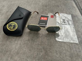 Óculos Ray-Ban 3556 Dourado Lentes Verdes