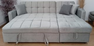 Sofá ·Cama ·Kris·, Terciopelo. Cómodo. ¡Oferta!