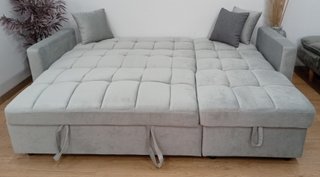 Sofá ·Cama ·Kris·, Terciopelo. Cómodo. ¡Oferta!