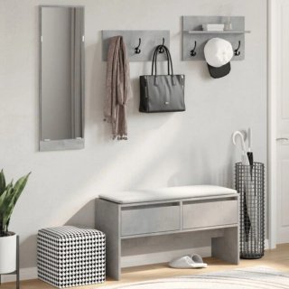 Mueble recibidor gris piedra, de madera
