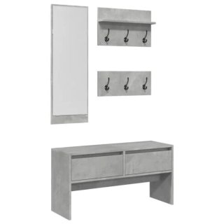 Mueble recibidor gris piedra, de madera