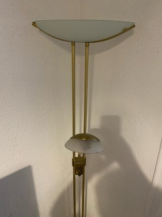 Lámpara de pie vintage Baya bruñida