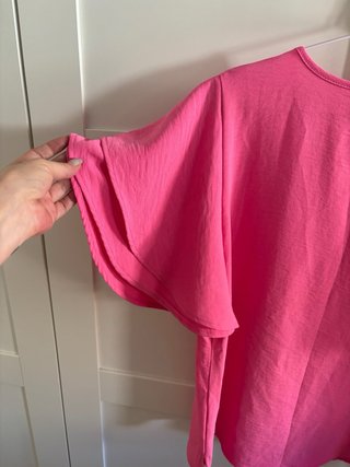Blusa rosa volante Precchio talla 38
