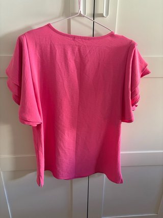 Blusa rosa volante Precchio talla 38