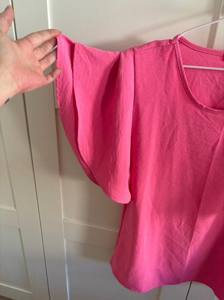 Blusa rosa volante Precchio talla 38
