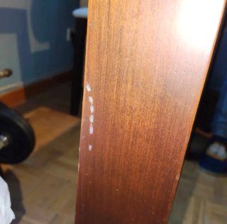 Mesa comedor madera y cristal