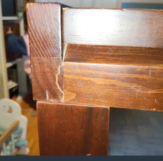 Mesa comedor madera y cristal