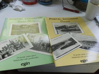 2 libros con postales antiguas de Donostia y Euska