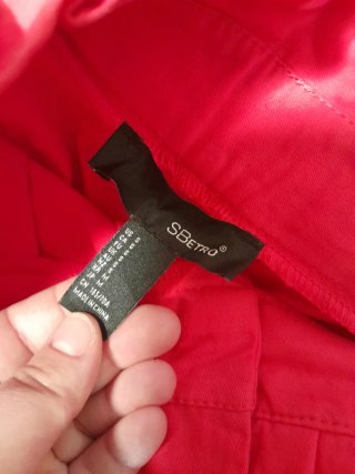 Pantaloni rossi con plissé