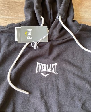 Felpa Everlast donna nera con strisce bianche