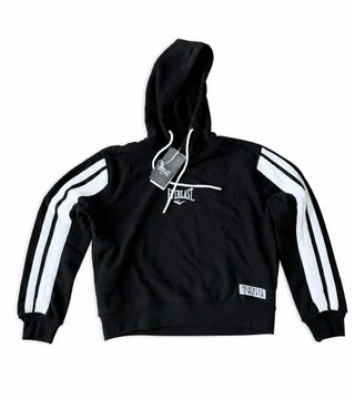 Felpa Everlast donna nera con strisce bianche