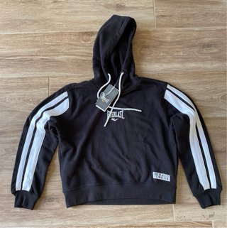 Felpa Everlast donna nera con strisce bianche