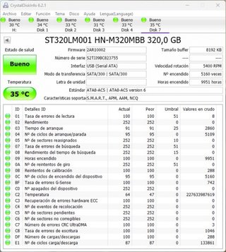 Lote 2 Discos Duros HDD 2.5 320GB Samsung Seagate