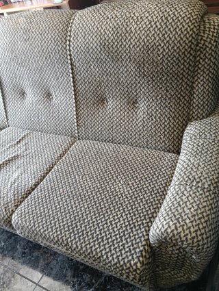 Divano a 3 Posti Marrone/Beige