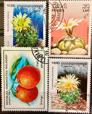 Sellos cactus y flora colección vintage