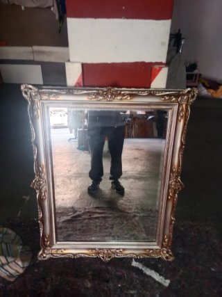 Espejo decorativo madera y dorado