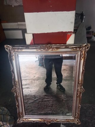 Espejo decorativo madera y dorado