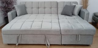 Sofá ·Cama ·Kris·, Terciopelo. Cómodo. ¡Oferta!