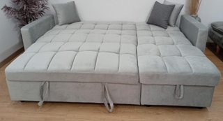 Sofá ·Cama ·Kris·, Terciopelo. Cómodo. ¡Oferta!