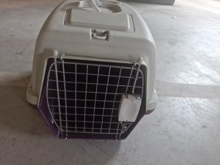 Transportín para mascotas beige y marrón